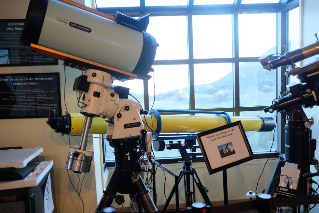 Telescope at Mauna Kea Summit Visitor Center gift shop