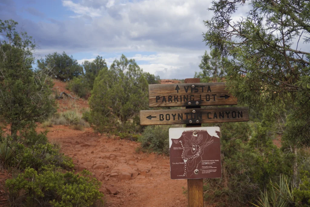 Trail marker for Boynton Canyon Vista Trail