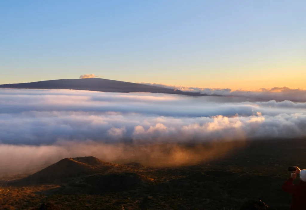 Sunset at Mauna Kea summit visitor center