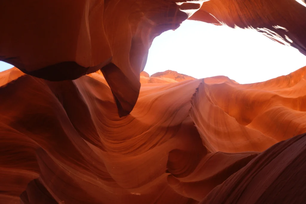 Rock resembling mountain at Lower Antelope Canyon