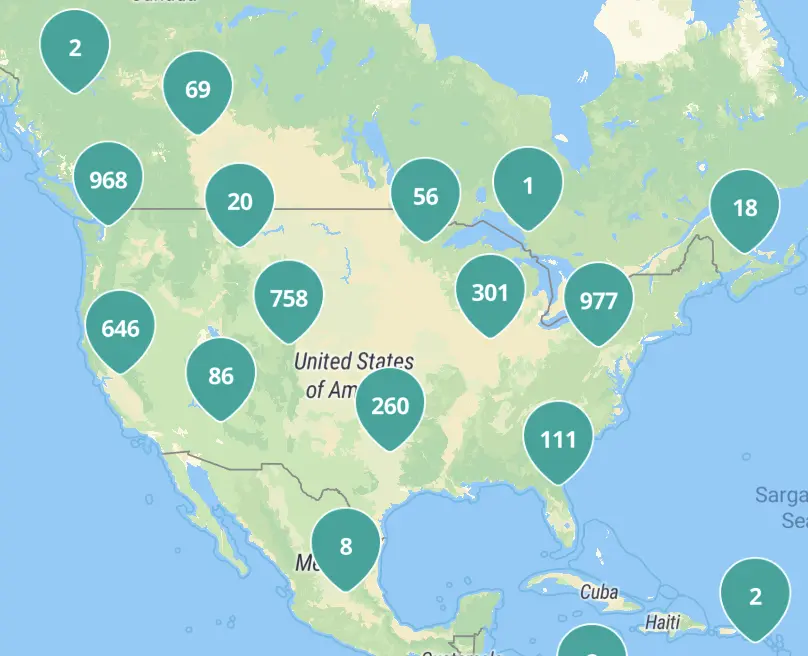 TrustedHousesitters Map