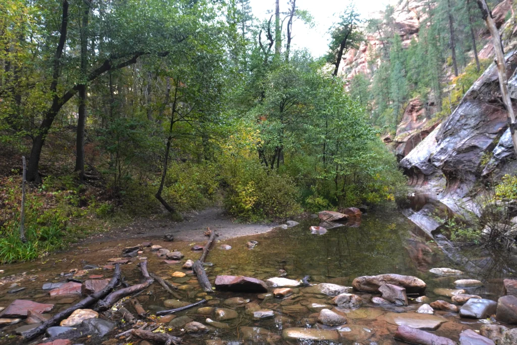 River crossing at West Fork Oak Creek Trail, Sedona AZ