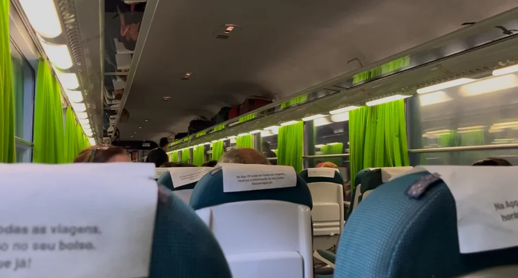 Intercidades 2nd class train seats