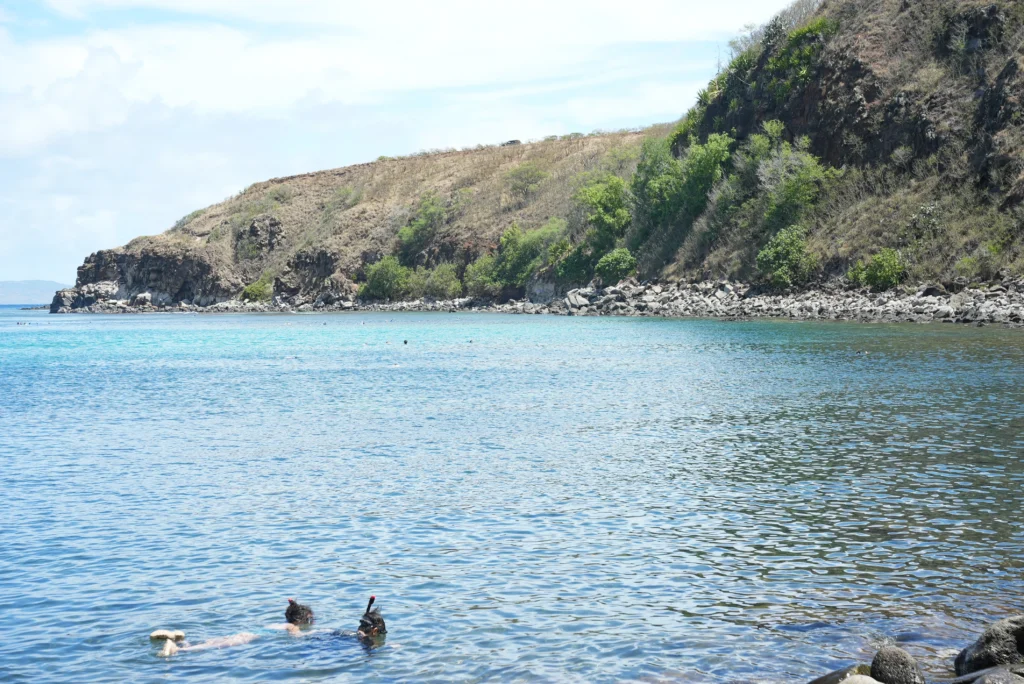 People snorkeling at Honolua Bay, Maui